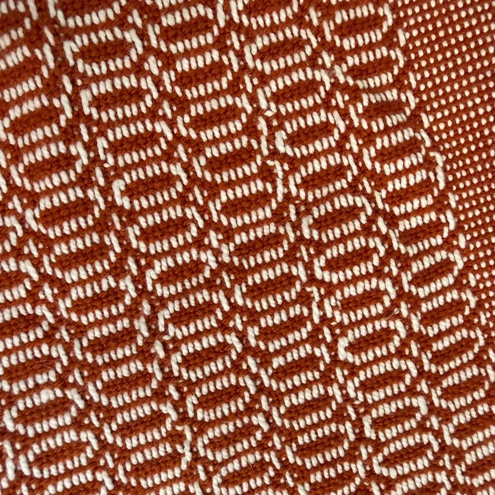 Set of 4 Table Placemats Rustic Red Orange and White Kitchenware